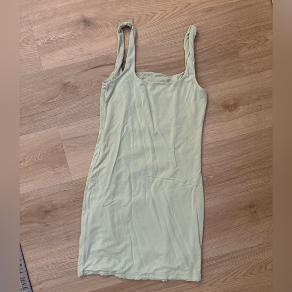 Wilfred Lydia Pastel Sage Green Ruched Mini Dress - Picture 3 of 6